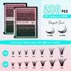 Picture of VAVALASH Individual Cluster Lashes 30D+40D-0.07-D-10-16MIX DIY Eyelash Extension 280 Lash Clusters Faux Mink Slik Individual Lashes Easy Full Lash Extensions DIY at Home (30D+40D-0.07-D-10-16mm Mix)