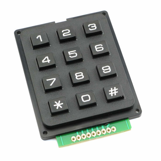 Picture of Tegg 1PC 3x4 Keypad MCU Board Matrix Array Switch Tactile Keypad 12 Button Phone-Style Matrix Keypad for Arduino Raspberry Pi