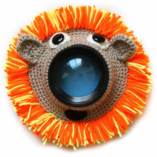 Picture of KASCLINO Camera Buddies, Shutter Huggers for Getting The Baby's Attention, Child Lens Accessory Handmade Pet Shutter Hugger Posing Teaser Toy(Orange)