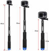 Picture of Homeet Extendable Action Camera Selfie Stick, 19" GoPro Selfie Stick Pole Waterproof Telescoping Pole Monopod for GoPro Hero 11/10/9/8/7/6/5/4, DJI OSMO, AKASO, SJCAM, YI, Victure, Qumox, Crosstour