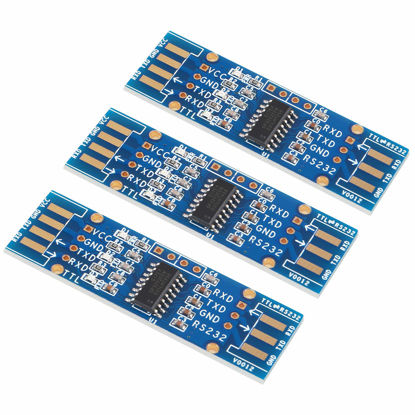 Picture of 3pcs TTL to RS232 Module TTL RS232 Mutual Conversion Module Serial Level Conversion to SP232 for MCU, ARM, FPGA, for Arduino TTL Serial Port communicates with RS232 Level Device