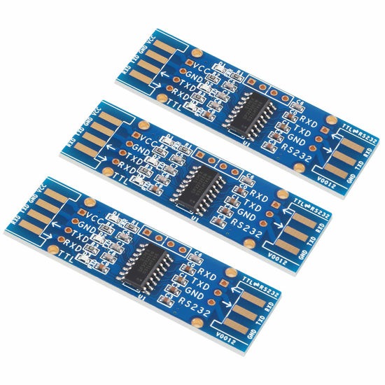 Picture of 3pcs TTL to RS232 Module TTL RS232 Mutual Conversion Module Serial Level Conversion to SP232 for MCU, ARM, FPGA, for Arduino TTL Serial Port communicates with RS232 Level Device