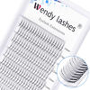 Picture of Volume Lash Extensions 3D 5D Premade Fans Eyelash Extensions 0.07mm Thickness C/D Curl 8-14mm Short Stem Premade Volume Eyelash Extensions Pointed Base Fans by WENDY LASHES(3D-0.07-C, 8-14mm Mixed Tray)