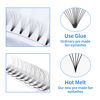 Picture of Premade Lash Extensions Fans 0.07mm Short Stem Premade Fans Eyelash Extensions 4D/5D/6D/7D/10D/12D/14D Russian Volume Premade Lash Fans C/D Curl Premade Volume Fans (5D-0.07-D, 16mm)