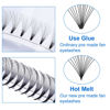 Picture of Premade Fans Eyelash Extensions 5D 6D 7D 8D 10D 14D Volume Lash Extensions 0.07mm Thickness Short Stem Heat Bonded Premade Fans Russian Volume Pre-fanned Lash Extensions(14D-0.07-D, 8-14mm Mixed Tray)