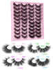 Picture of ALPHONSE 20 MM Lashes Pack Fluffy Volume Wispy False Eyelashes 20 Pairs Long Thick Faux Mink Dramatic Fake Lashes Wholesale 4 Styles