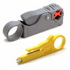 Picture of TECHTOO Wire Stripper Coaxial Cable Stripper Wire Cutter for RG-58, RG-59, RG-6, RG-8X, Mini-8 and LMR-240 Coax Cables - Adjustable Coax Stripping Tool