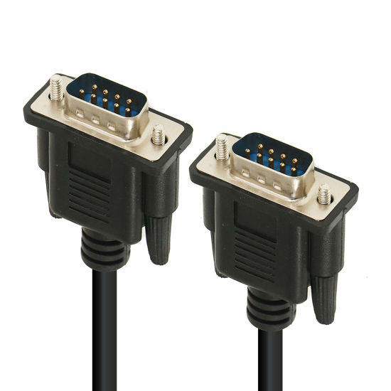 Picture of 9.8ft/3m RS232 9 Pins 2-3(TXD-RXD) Null Modem 2-3 DB9 Male to Female Serial Adapter Cable (Null Modem, Male to Male)