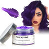 Picture of Purple Temporary Hair Dye Wax Natural Instant Hair Color Wax Pomades 4.23 oz,Hair Styling Clay for Party, Cosplay, Halloween,Christmas