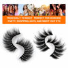 Picture of JIMIRE 20 Pairs False Eyelashes 2 Styles Mixed Fluffy Eyelashes Natural Volume Wispy Faux Mink Lashes Pack