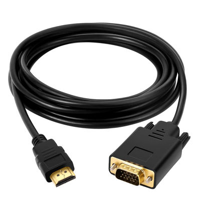 Picture of VAlinks HDMI to VGA Cable 10ft/3m, Built-in Chip 1080P HDMI to VGA Adapter (Male to Male) Video Converter Support Convert Signal from HDMI Input Laptop PC HDTV to VGA Output Monitors Projector