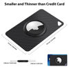 Picture of AirTag Wallet Card Holder, Stouchi 0.023 inch Super Thin Carbon Fiber 0.18 Ounce Light Durable Never Falling Out AirTag Card for Wallet, Purse, Handbag- 1 Pack