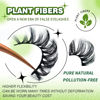 Picture of 3d Plant Fibre Russian Strip Lashes, D Curl Lash Strips, Natural False Lashes Mink, Wispy Fake Lashes, D Curl Strip Lashes, Natural Wispies Mink Eyelashes, Faux Mink Eyelashes Natural Look(DC04)