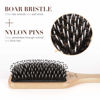 Picture of Hair Brush Boar Bristle Hairbrush for Thick Curly Thin Long Short Wet or Dry Hair Adds Shine and Makes Hair Smooth, Best Paddle Hair Brush for Men Women Kids