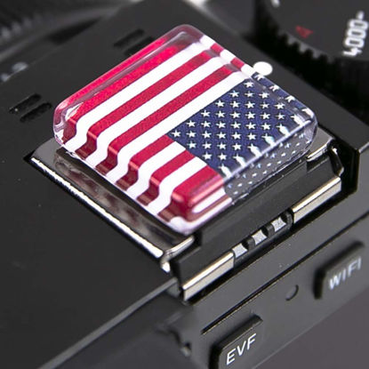 Picture of Foto&Tech Hot Shoe Cover Cap Compatible with Canon Nikon Sony Panasonic Fujifilm Olympus Pentax Sigma DSLR/SLR/Evil Camera (American Flag)