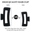 Picture of 4 Pack Extra Large Hair Claw Clips for Women, 5'' Hair Clips for Thick and Long Hair, 90's Non-slip Square Jaw Clips for Curly Hair, Strong Hold Matte Hair Clamps (Black)