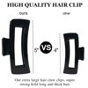 Picture of 4 Pack Extra Large Hair Claw Clips for Women, 5'' Hair Clips for Thick and Long Hair, 90's Non-slip Square Jaw Clips for Curly Hair, Strong Hold Bright Hair Clamps (Black)