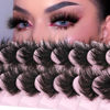 Picture of Mink Lashes Fluffy 8D Volume Dramatic False Eyelashes Soft 20mm 10 Pairs Pack Wispy FANXITON Faux Mink Eye Lashes