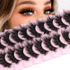 Picture of Mink Lashes Fluffy 8D Volume Dramatic False Eyelashes Soft 20mm 10 Pairs Pack Wispy FANXITON Faux Mink Eye Lashes