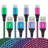 Picture of [4Pack/6FT] USB Type C to USB A Cable, 3A Fast Charging Long Android USBC Phone Power Charger Braided Cord for Samsung Galaxy S23 Ultra S22 S21 S20 A13 A53 iPhone 15 Pro Max Moto Android Type-C Cable