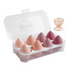 Picture of 8 Pcs Makeup Sponges Blender Set - Makeup Sponges For Foundation Blender with Egg Case and 1 Holder, Flawless for Cream, Powder and Liquid (8PCS,Pink)