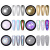 Picture of BORN PRETTY Chrome Powder Holographic Nail Art Powder Auroras Mermaid Pearl Nail Powder Reflective Glitter Manicure Pigment 6 Boxes