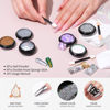 Picture of BORN PRETTY Chrome Powder Holographic Nail Art Powder Auroras Mermaid Pearl Nail Powder Reflective Glitter Manicure Pigment 6 Boxes