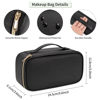 Picture of OCHEAL Small Cosmetic Bag,Portable Cute Travel Makeup Bag for Women and girls Makeup Brush Organizer cosmetics Pouch Bags-Black