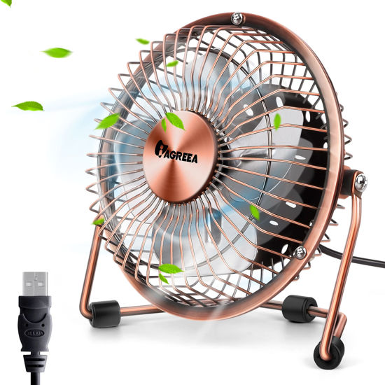 Getuscart- Iagreea Small Usb Desk Fan, Strong Airflow, Portable Table 