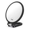 Picture of CLSEVXY Magnifying Handheld Mirror Double Sided, 1X 15X Magnification Hand Mirror, Travel Folding Held Adjustable Rotation Pedestal Makeup Desk Vanity