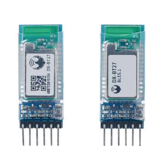 Picture of A Pair of DX-BT27-A Bluetooth Module Long Range Up to 420m BLE 5.1 Wireless Bluetooth TF Transceiver Module for Arduino Compatible with Android/iOS, Including Master and Slave