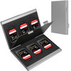 Picture of 6 Slots Aluminum Memory Card Storage Box Sd Card Case Holder Carrying Case for Sandisk/Kingston/Transcend/Samsung/iPhone Sd Micro Sd T-Flash Card [Siver Color]