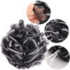 Picture of 4 Pieces Shower Loofahs Bath Scrunchie XL 75g/pcs Bath Sponge Body Loofahs Shower Pouf Mesh Pouf for Bathing