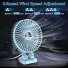 Picture of JZCreater USB Desk Fan, Mini Fan Portable, 3 Speeds Desktop Table Cooling Fan, Plug in Power Fan, Rotation Strong Wind, Quiet Personal Small Fan for Home Desktop Office Travel, 5INCH, Sky Blue