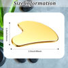 Picture of Nuanchu Stainless Steel Gua Sha Facial Tools Guasha Tool for Face Metal Gua Sha Tighten Skin Heart Massage Guasha Beauty Tool for Body Eyes Neck Massager with Travel Pouch (Gold)