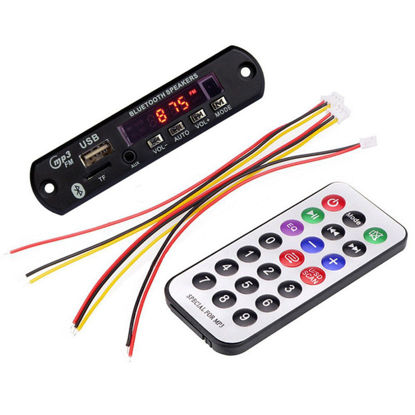 Picture of Bluetooth MP3 Decoding Board Module,ABCmall Auto Car USB MP3 WMA FM AUX Decoder Board, Support FM Radio USB TF AUX Remote Display,7-12V Digital LED MP3 Player Accessories