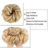 Picture of MORICA 1PCS Messy Hair Bun Hair Scrunchies Extension Curly Wavy Messy Synthetic Chignon for Women (24H613(Natural Blonde & Lightest Blonde))
