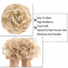 Picture of MORICA 1PCS Messy Hair Bun Hair Scrunchies Extension Messy Synthetic Chignon for Women Updo Hairpiece (Pale Golden Blonde & Bleach Blonde Mixed#)