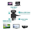 Picture of MOYOON VGA to HDMI Adapter, VGA to HDMI Video Converter Adapter Male to Female, Compatible with TV, Projector, Computer, with Audio and Power Cable,Portable Size-Plug and Play