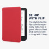 Picture of kwmobile Case Compatible with Kobo Clara HD - Nylon Protective e-Reader Cover Folio Book Style Case - Red