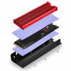 Picture of M.2 2280 SSD Heatsink, PCIE NVME or SATA M.2 2280 SSD Double-Sided Heat Sink, M.2 SSD Heatsink for PS5/ PC, Support Samsung 990 980 Pro & WD Black SN770 SN850 - Red