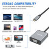 Picture of USB C to VGA Adapter,MOKiN USB C(Type C) to VGA Adapter Cable for MacBook Pro 2018/2017, iPad Pro/MacBook Air 2018, Samsung Galaxy S9/S8, Surface Go and More Newest Updated Version (Space Gray)