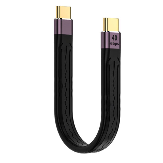 Picture of YoungSelly Short-line(2/5FT) USB C to Type C Cable,Support Thunderbolt 4/3,USB 4, PD 100W Quick Charge,8K 4K Display,40Gbps Data Transfer Sync. Transfer for External Docking,MacBook,Phone,PowerBank.