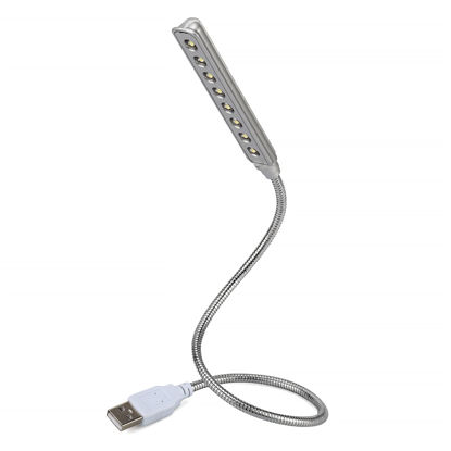 Picture of Daffodil USB LED Light - 8 Super Bright LED Reading Lamp - No Batteries Needed - PC & Mac Compatible (ULT05 Silver)