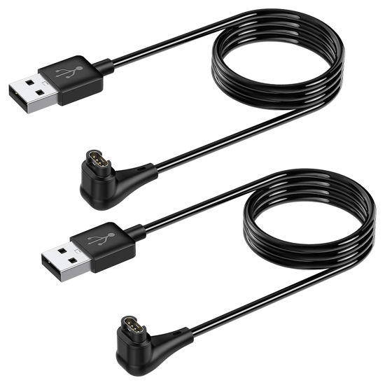 Picture of [2 Pack] Upgraded Charger for Garmin Watch, 3.3FT USB Charging Cable for Garmin Instinct, Fenix 5|5S|5X|6|6S|6X|7|7S|7X, Forerunner 245|945, Approach S10|S62|G12|S42|S40, Vívoactive 4|4S|3, Venu 2|2S