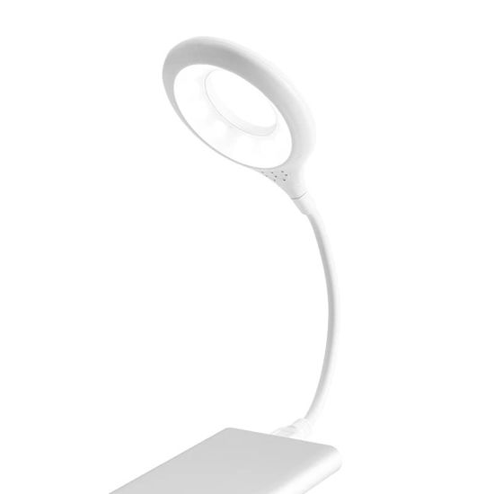 Picture of USB Lamp Light, Flexible Goose Neck Ring Led Task, Keyboard, Or Laptop Compact Light, Eye-Protect No Glare Lighting Cool White USB Plug Light (12 - Led Light) (UL-01)