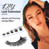 Picture of Lash Clusters Individual Lash Extensions Lash Clusters DIY Eyelash Extensions Look at Home Soft Thin Lash Band Lash Clusters 56 Pcs Fluffy By Obeyalash(Volume Daisy C Curl)