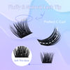 Picture of Lash Clusters Individual Lash Extensions Lash Clusters DIY Eyelash Extensions Look at Home Soft Thin Lash Band Lash Clusters 56 Pcs Fluffy By Obeyalash(Volume Daisy C Curl)