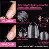 Picture of UNA GELLA Short Almond Round Fake Nails 216pcs Short Almond Press on Nails Pre-shape Short Almond Oval Gel Nail Tips for Full Cover Acrylic Short Round Nails False Nails For Nail Extension Home DIY Nail Salon 12 Sizes False Gelly Tips