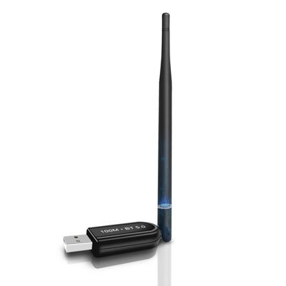 Picture of Cardking Long Range Bluetooth 5.0 Dongle 2Dbi High Gain Antenna Long Distance 100M Wireless Bluetooth Adapter USB Bluetooth Adapter for PC Desktop Laptop Mouse Keyboard Speaker Support Win11/10/8.1/7